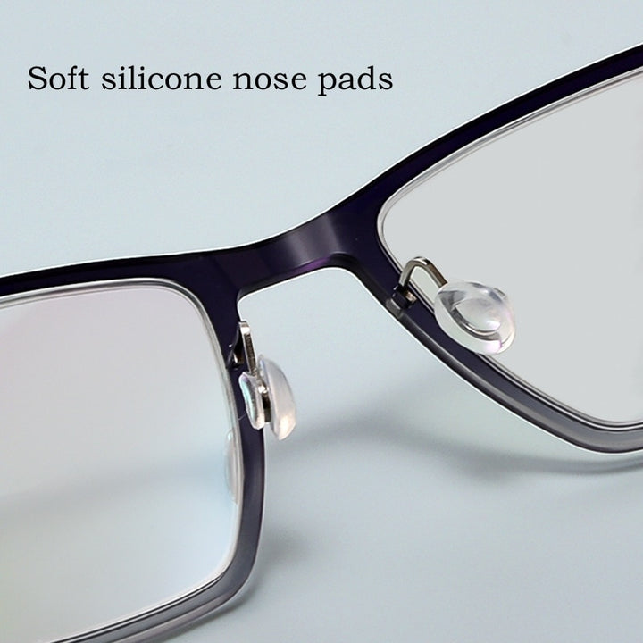 Yimaruili Unisex Full Rim Square Nylon Titanium Screwless Eyeglasses 6544ND Full Rim Yimaruili Eyeglasses