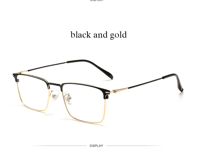 Hotochki Men's Full/Semi Rim SquareTitanium Frame Eyeglasses 0608-0606 Semi Rim Hotochki