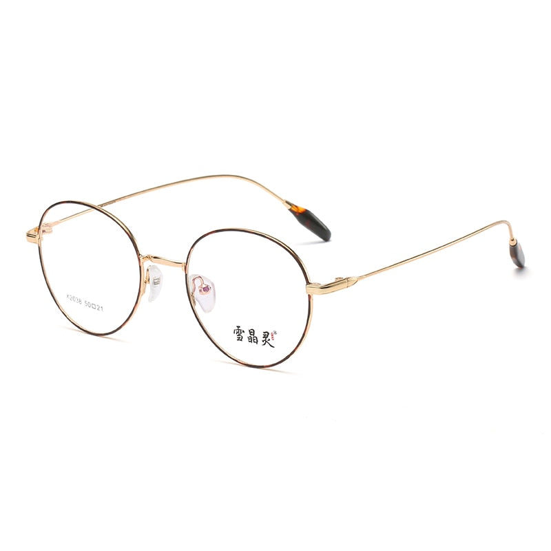 Reven Jate Unisex Full Rim Round Alloy Frame Eyeglasses X2038 Full Rim Reven Jate