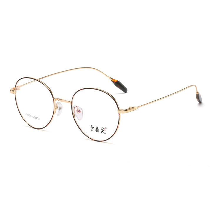 Reven Jate Unisex Full Rim Round Alloy Frame Eyeglasses X2038 Full Rim Reven Jate