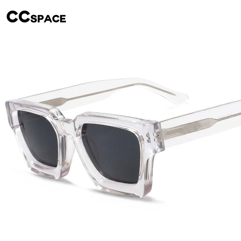 CCSpace Women's Full Rim Square Acetate Frame Polarized Sunglasses 54300 Sunglasses CCspace Sunglasses