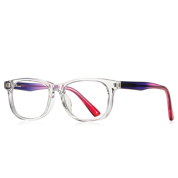 Zirosat Children's Unisex Full Rim Square Tr 90 + Cp Eyeglasses 20212 Full Rim Zirosat C2
