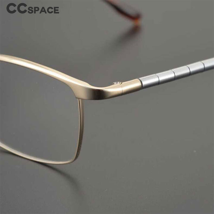 CCspace Unisex Full Rim Square Titanium Eyeglasses 53210 Full Rim CCspace