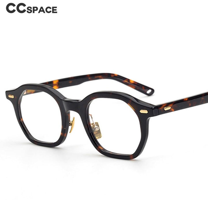 CCspace Unisex Full Rim Irregular Square Acetate Eyeglasses 53311 Full Rim CCspace