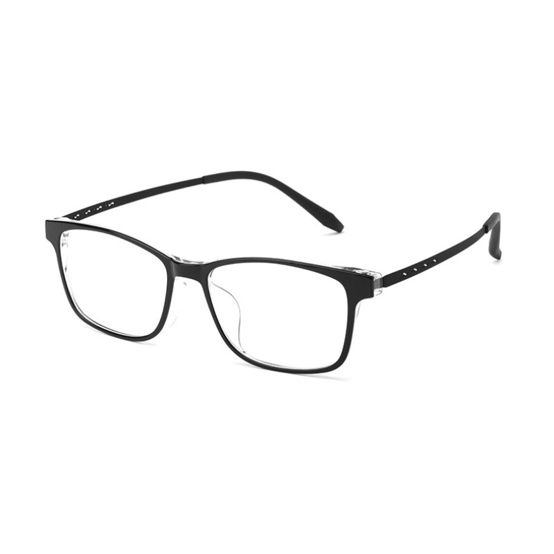 Hotony Unisex Full Rim Square Tr 90 Alloy Eyeglasses 99103T Full Rim Hotony black