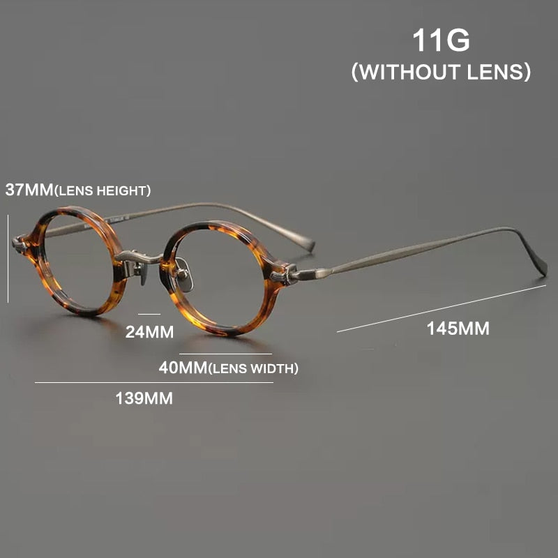 Gatenac Unisex Full Rim Round Tr 90 Titanium Eyeglasses Gxyj969 Full Rim Gatenac