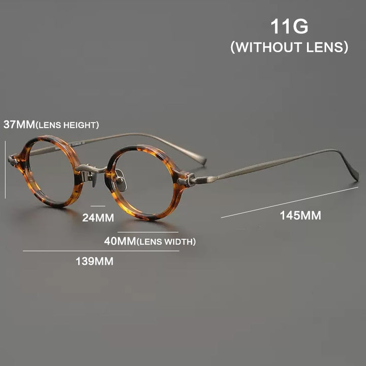 Gatenac Unisex Full Rim Round Tr 90 Titanium Eyeglasses Gxyj969 Full Rim Gatenac