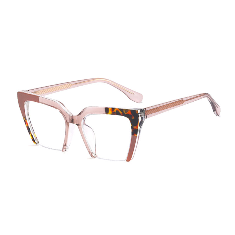 Ralferty Women's Full Rim Square Cat Eye Tr 90 Acetate Eyeglasses F81058 Full Rim Ralferty China C3 Coffee Leopard