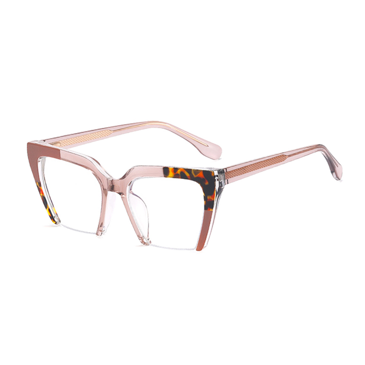 Ralferty Women's Full Rim Square Cat Eye Tr 90 Acetate Eyeglasses F81058 Full Rim Ralferty China C3 Coffee Leopard