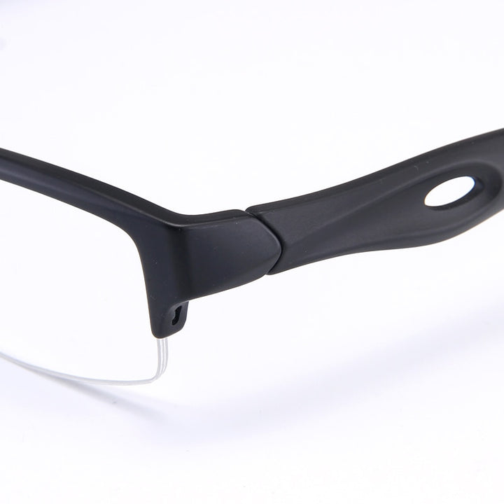 Bclear Men's Semi Rim Rectangle Tr 90 Sport Eyeglasses My1077 Semi Rim Bclear