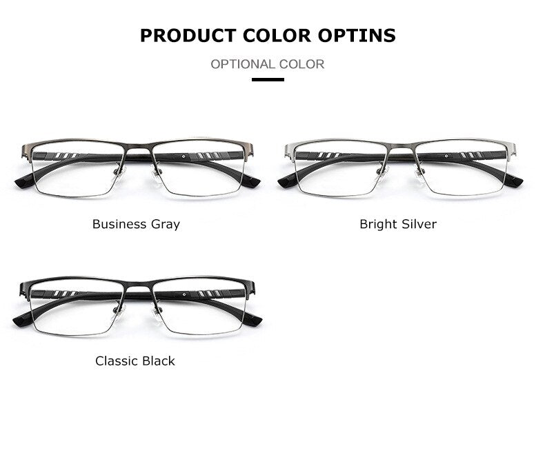 Chashma Unisex Semi Rim Stainless Steel Frame Eyeglasses Semi Rim Chashma