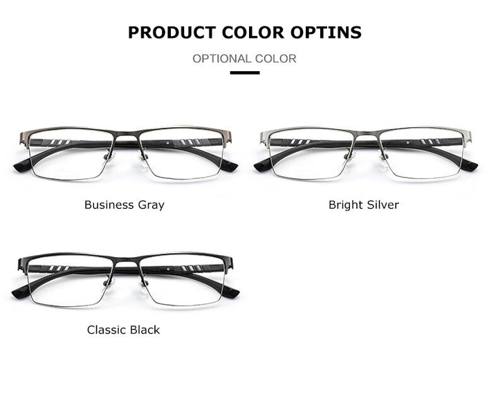Chashma Unisex Semi Rim Stainless Steel Frame Eyeglasses Semi Rim Chashma