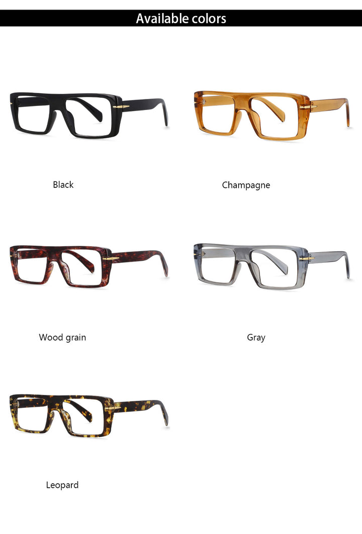CCspace Unisex Full Rim Oversized Rectangle Resin Frame Eyeglasses 54434 Full Rim CCspace