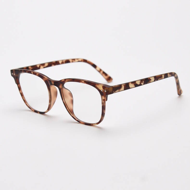 CCspace Unisex Full Rim Big Square Tr 90 Titanium Eyeglasses 55804 Full Rim CCspace MatteLeopard China