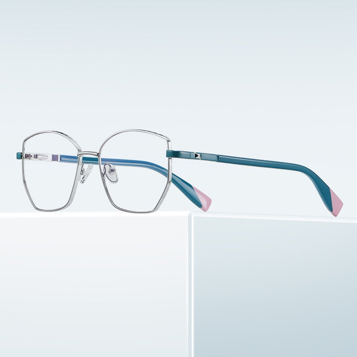 Gmei Unisex Full Rim Alloy Square Polygonal Frame Eyeglasses 3011 Full Rim Gmei Optical