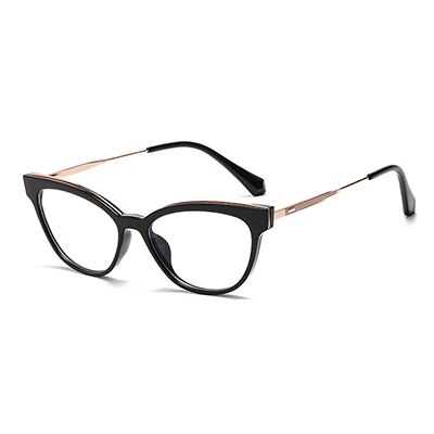 Ralferty Women's Full Rim Square Cat Eye Tr 90 Acetate Eyeglasses D836 Full Rim Ralferty China C1 Black