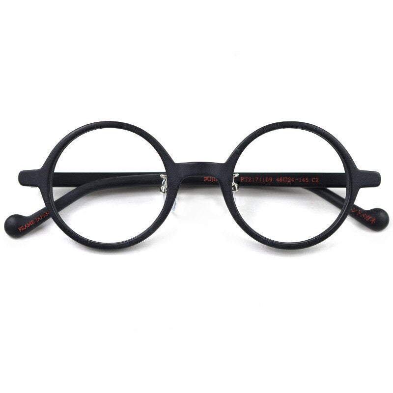 Hdcrafter Unisex Full Rim Round Acetate Eyeglasses Pt2171109 Full Rim Hdcrafter Eyeglasses