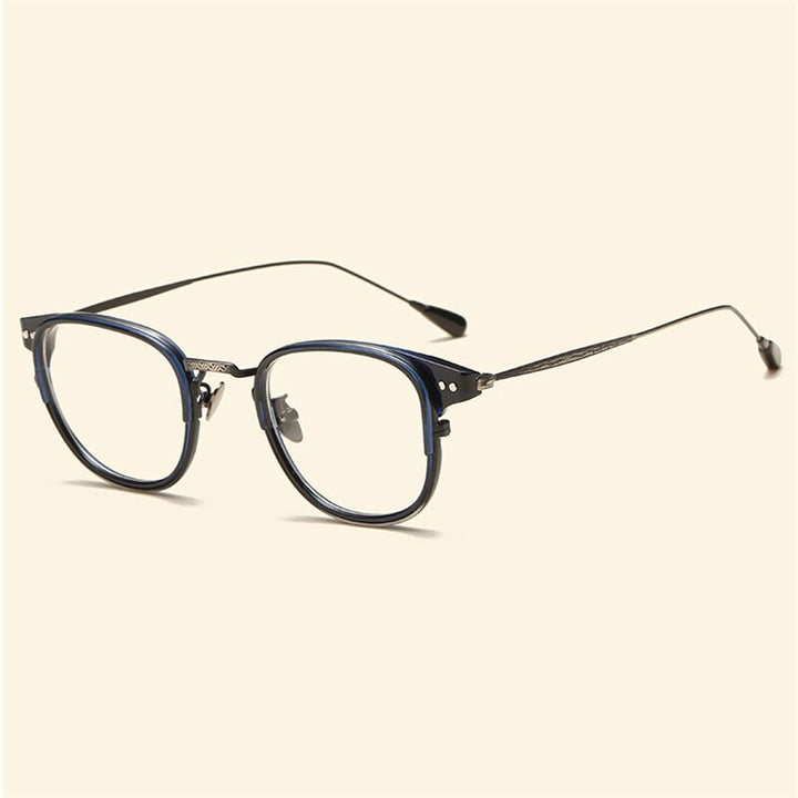 Cubojue Unisex Full Rim Square Alloy Hyperopic Reading Glasses Reading Glasses Cubojue 0 blue grey