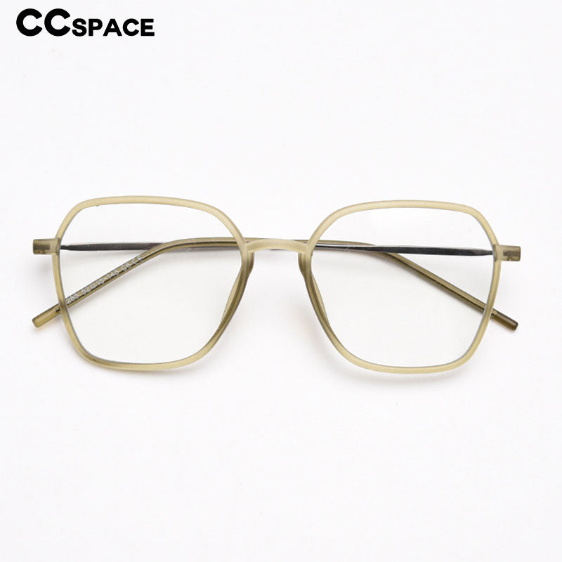 CCspace Unisex Full Rim Polygon Tr 90 Titanium Eyeglasses 54546 Full Rim CCspace