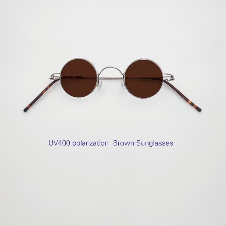 Yujo Unisex Full Rim Round Stainless Steel Small Eyeglasses Y065 Full Rim Yujo C4 China