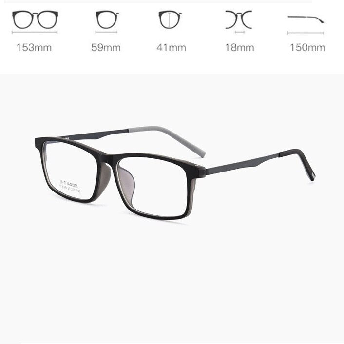 Cubojue Unisex Full Rim 155mm Oversized Tr 90 Titanium Myopic Reading Glasses Fy2009 Reading Glasses Cubojue