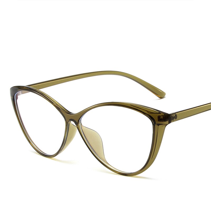 CCspace Unisex Full Rim Cat Eye Tr 90 Eyeglasses 55533 Full Rim CCspace China Green
