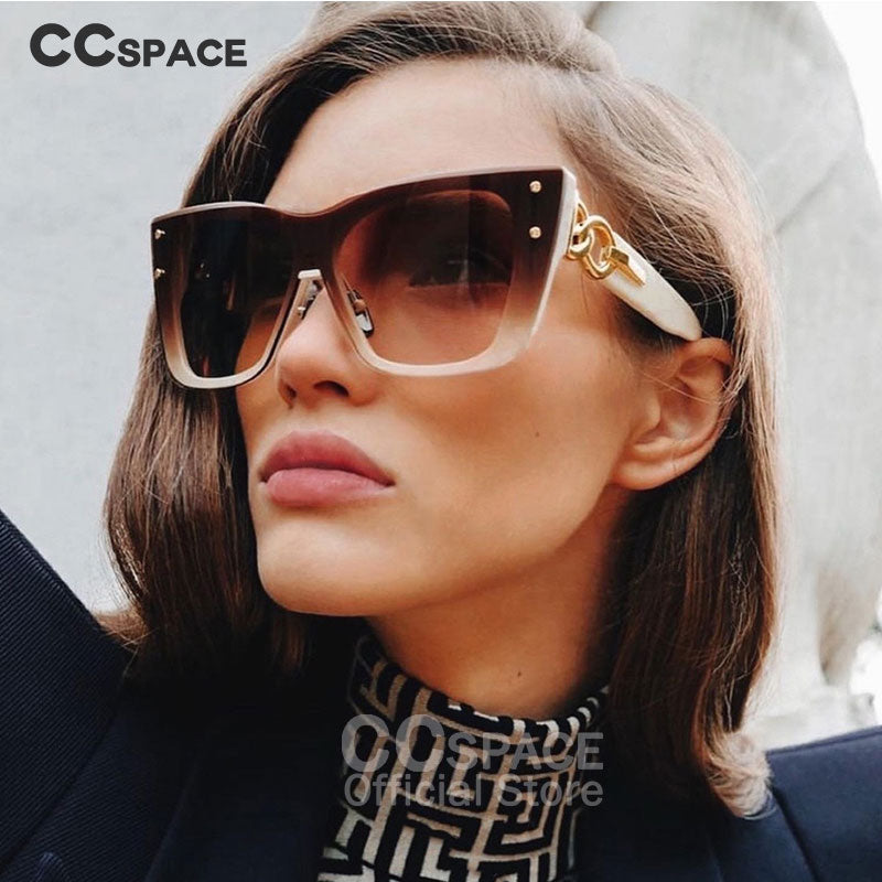 CCspace Women's Full Rim Cat Eye Resin Frame Sunglasses 53689 Sunglasses CCspace Sunglasses