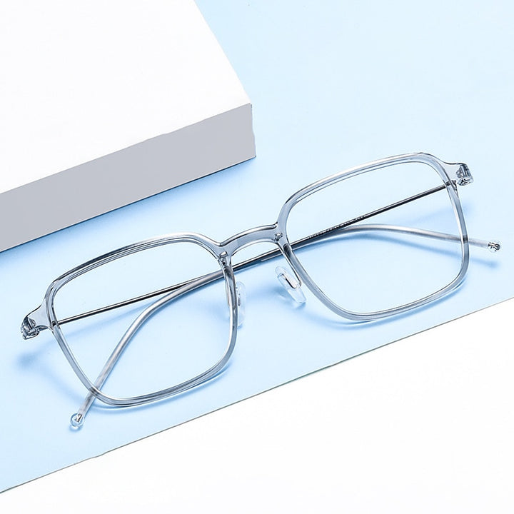 Hotony Unisex Full Rim Square Tr 90 Eyeglasses 5824m Full Rim Hotony