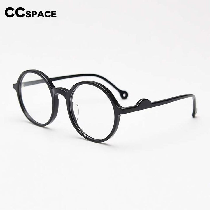 CCspace Unisex Full Rim Round Acetate Frame Eyeglasses 54613 Full Rim CCspace