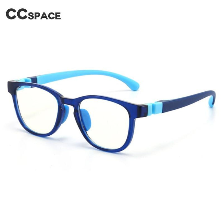 CCspace Unisex Youth Full Rim Square Tr 90 Silicone Eyeglasses 54677 Full Rim CCspace