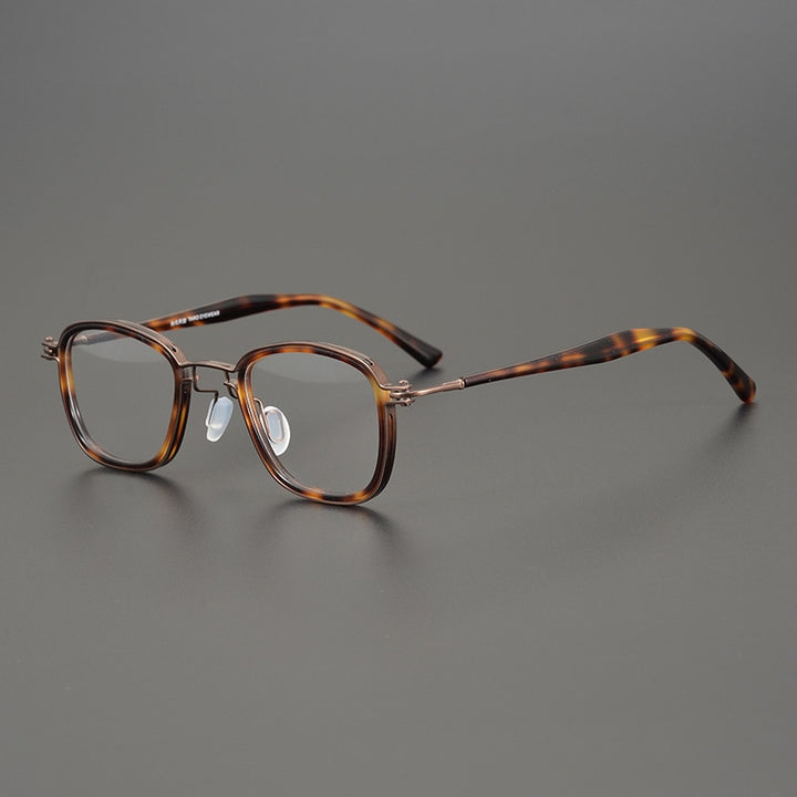 CCspace Unisex Full Rim Square Alloy Eyeglasses 54724 Full Rim CCspace leopard China