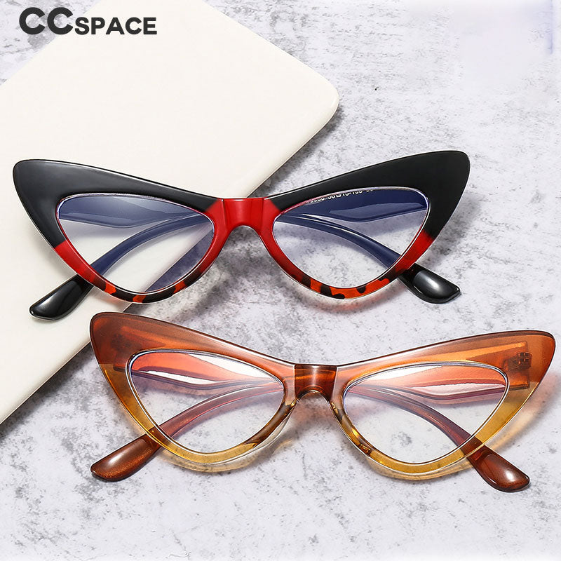 CCspace Women's Full Rim Oversized Cat Eye Acetate Eyeglasses 53299 Full Rim CCspace