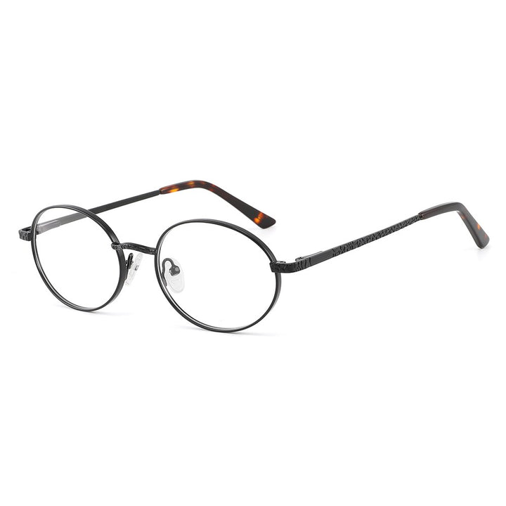 Laoyehui Unisex Full Rim Oval Alloy Reading Glasses Anti-Blue Light Glg9197 Reading Glasses Laoyehui 0 Black