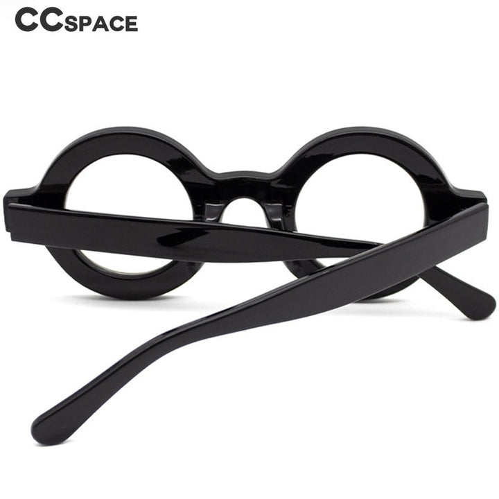 CCspace Unisex Full Rim Round Acetate Eyeglasses 55513 Full Rim CCspace