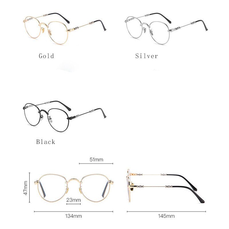 Hdcrafter Unisex Full Rim Oval Alloy Progressive Reading Glasses 9003 Reading Glasses Hdcrafter Eyeglasses