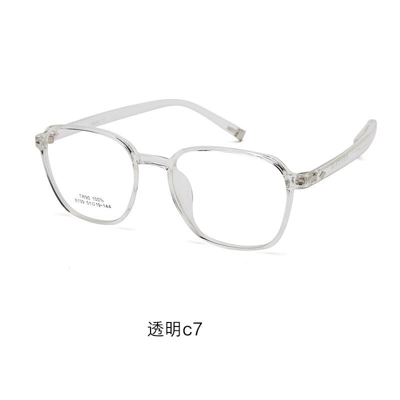 Kansept Women's Full Rim Square Tr 90 Titanium Eyeglasses 6139 Full Rim Kansept C7  