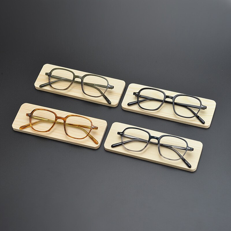 Gatenac Unisex Full Rim Square Handcrafted Acetate Eyeglasses Gxyj962 Full Rim Gatenac