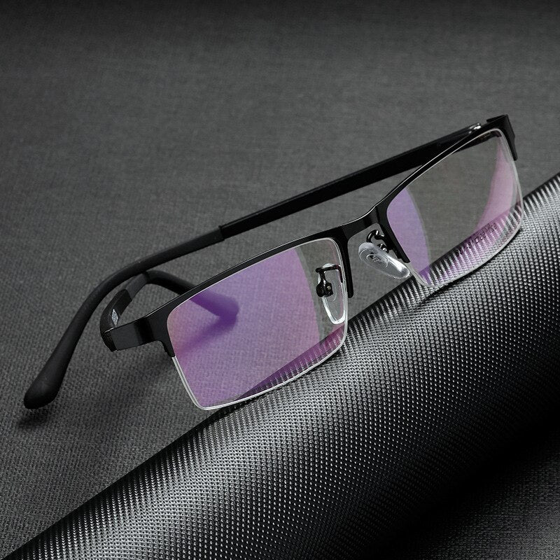 Chashma Ottica Men's Semi Rim Square Tr 90 Alloy Eyeglasses 927 Semi Rim Chashma Ottica