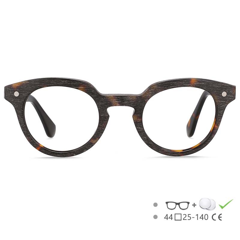 CCspace Unisex Full Rim Round Acetate Eyeglasses 55216 Full Rim CCspace C5 China