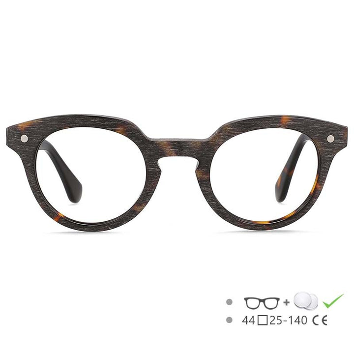 CCspace Unisex Full Rim Round Acetate Eyeglasses 55216 Full Rim CCspace C5 China