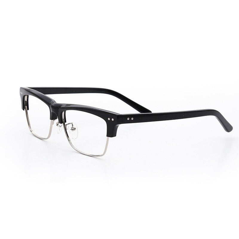 Oveliness Unisex Full Rim Square Acetate Alloy Eyeglasses Full Rim Oveliness