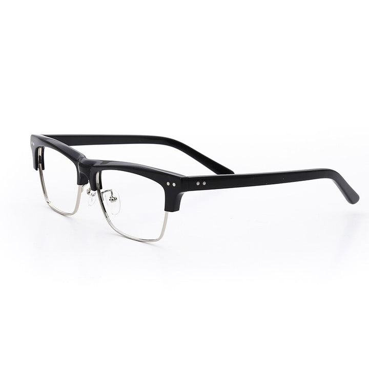 Oveliness Unisex Full Rim Square Acetate Alloy Eyeglasses Full Rim Oveliness