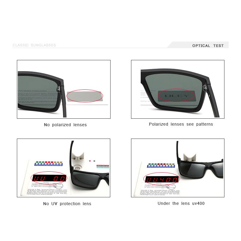 Oley Unisex Square Tr 90 Polarized Sunglasses Y9256 Sunglasses Oley