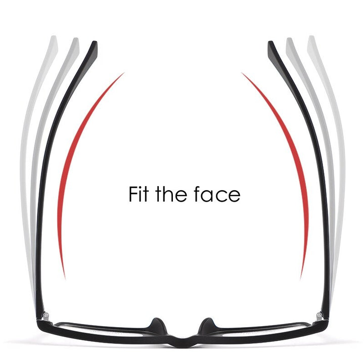 Yimaruili Unisex Full Rim Square Tr 90 Sport Eyeglasses Vb8004 Full Rim Yimaruili Eyeglasses