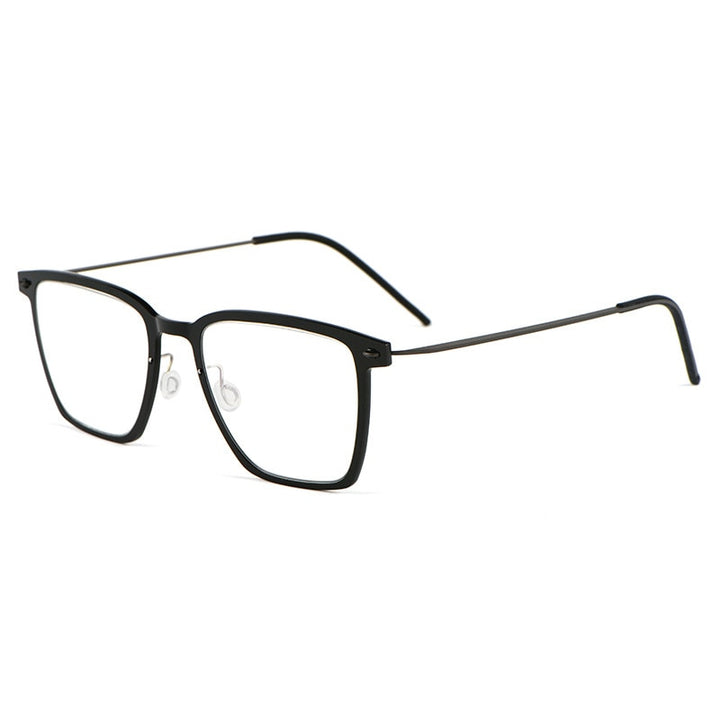 Yimaruili Unisex Full Rim Square Screwless Titanium Eyeglasses 6554nd Full Rim Yimaruili Eyeglasses