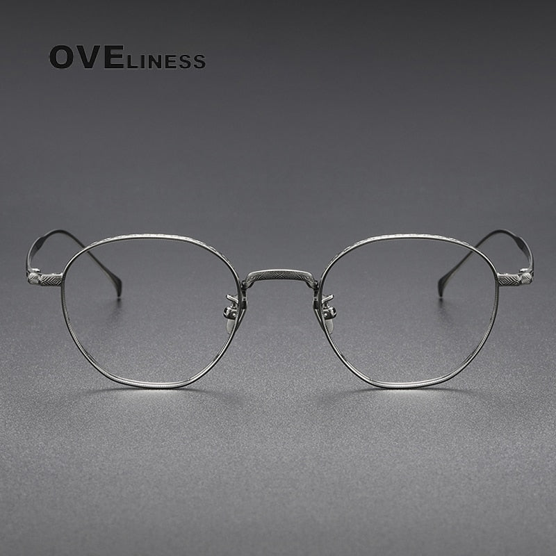 Oveliness Unisex Full Rim Round Titanium Eyeglasses 163 Full Rim Oveliness