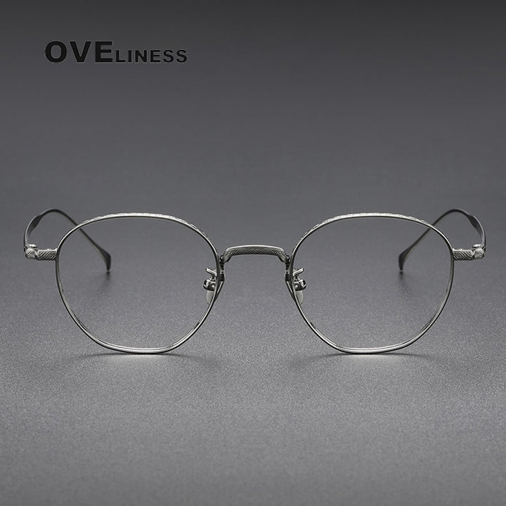 Oveliness Unisex Full Rim Round Titanium Eyeglasses 163 Full Rim Oveliness