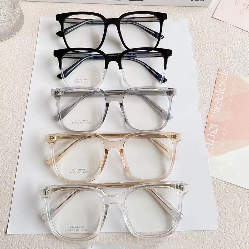 CCspace Unisex Full Rim Square Acetate Eyeglasses 55546 Full Rim CCspace