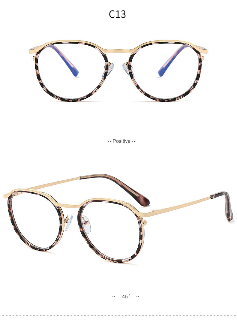 Hotony Women's Full Rim Round TR 90 Resin Alloy Frame Eyeglasses 95909 Full Rim Hotony