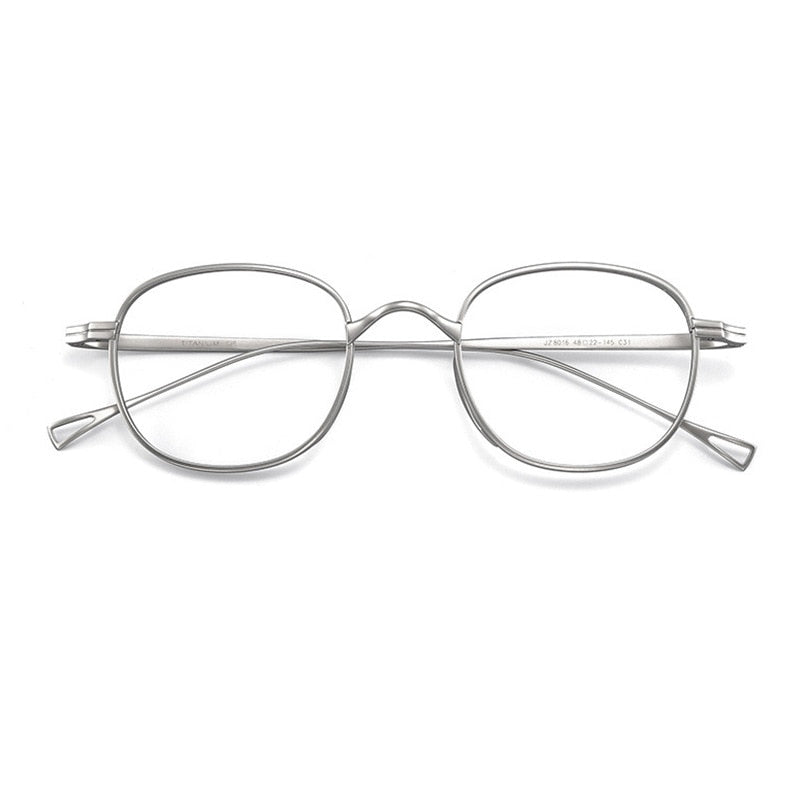 Reven Jate Unisex Full Rim Round Square Titanium Eyeglasses 8016 Full Rim Reven Jate